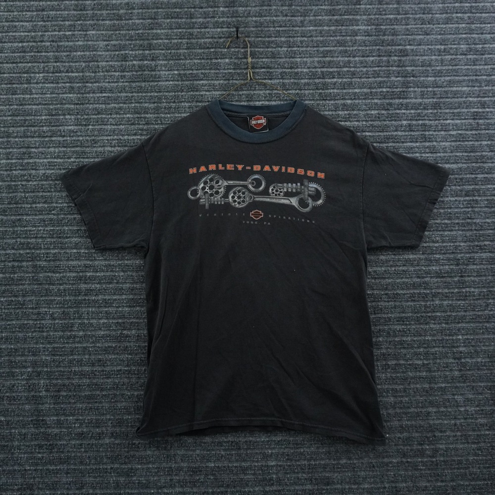 Harley-Davidson Graphic T-Shirt Medium Black York PA Vehicle Operations Gear